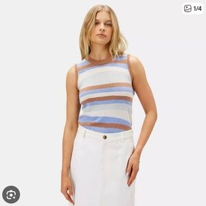 Amour Vert Multicolor Striped Tank Top